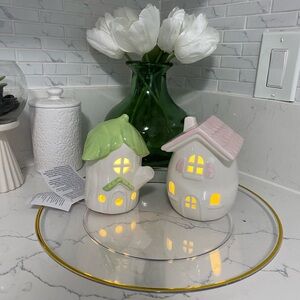 Easter Ceramic House- Green and Pink